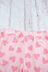 Valentine Heart Shape Print Long Sleeve Top Shorts Lounge Set